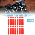 Reflective Safety Sticker Set for Helmet Bicycle Motorcycle (Red) (18 Pack)