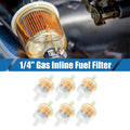 6pcs Inline Fuel Filter 1/4 Inch for Motorcycle ATV (Fits )