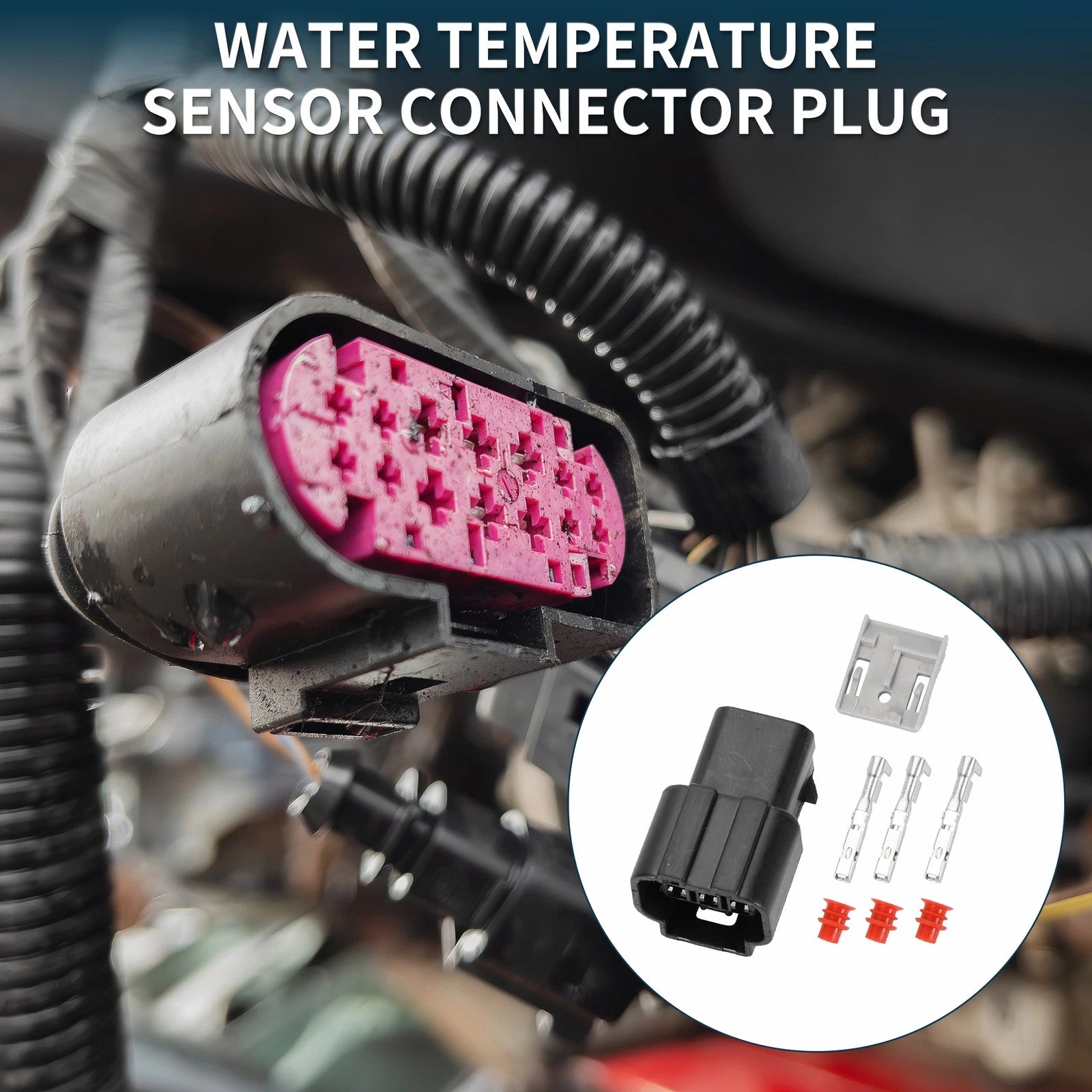 3 Pin Water Temperature Sensor Connector Plug for Kia (2012–2024)