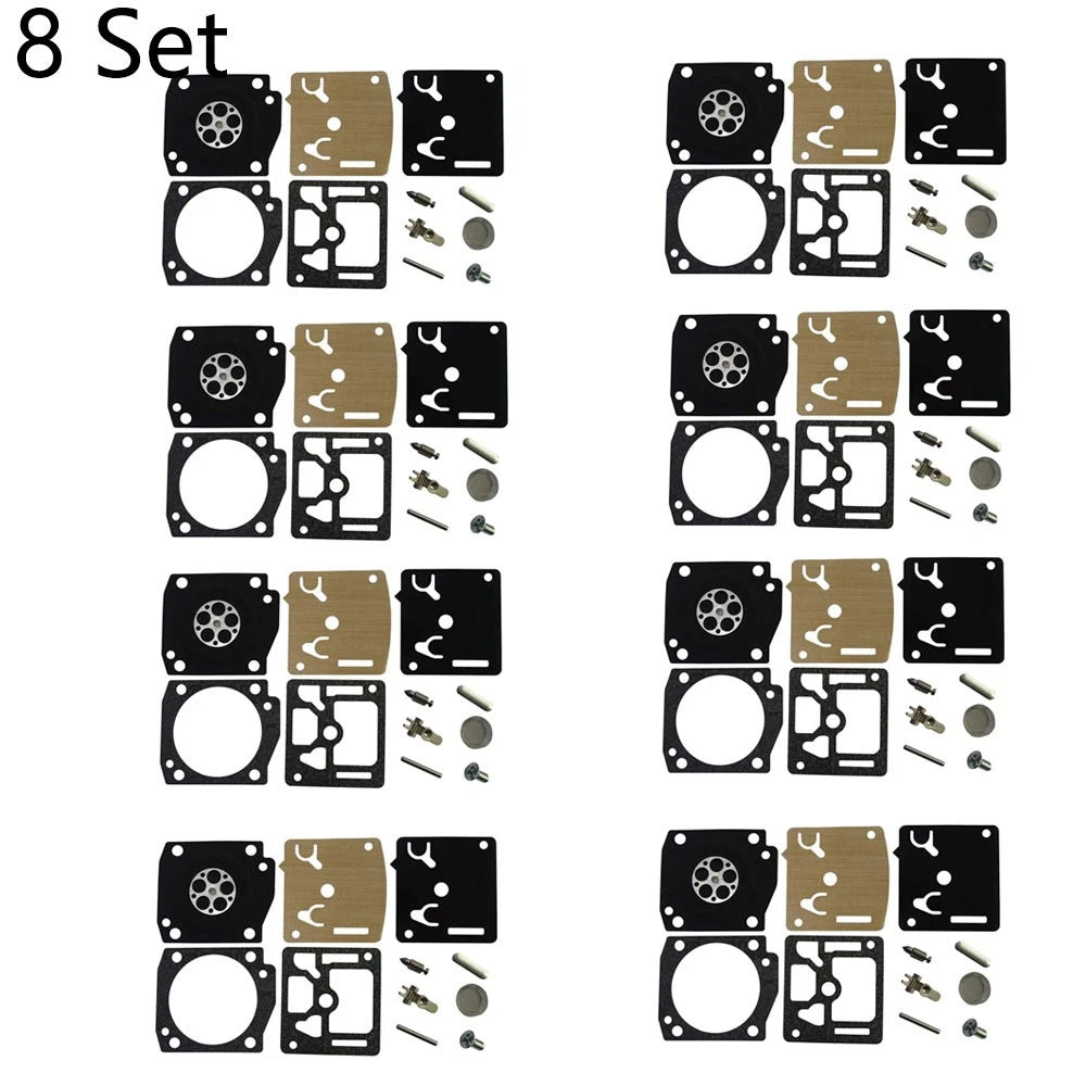 Set of 8 Carburetor Rebuild Kits for Dolmar PS630 PS6400 PS7300 PS7900 RB-201