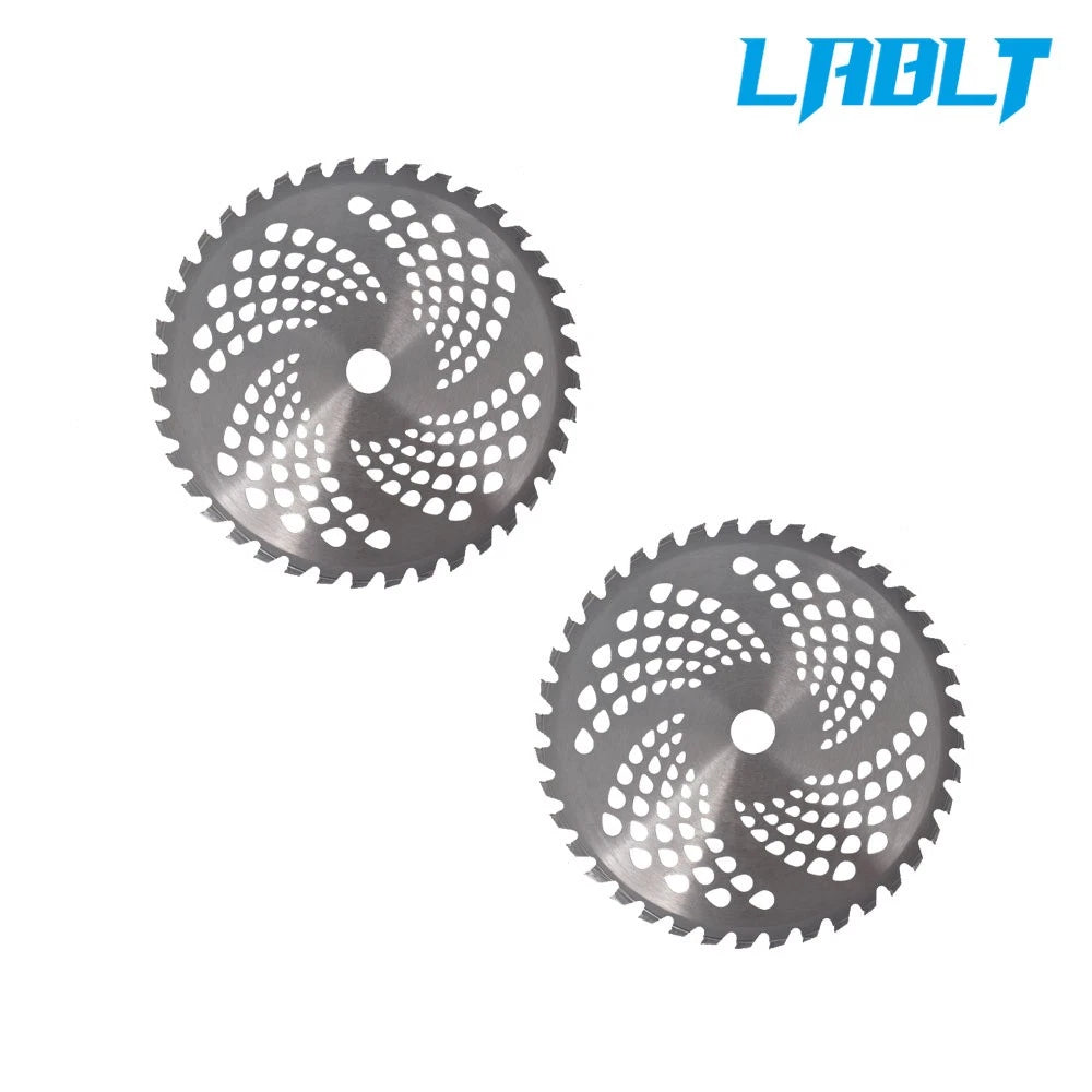 2 Pack Carbide Tip Brush Blades for String Trimmer Head (10" x 40T)