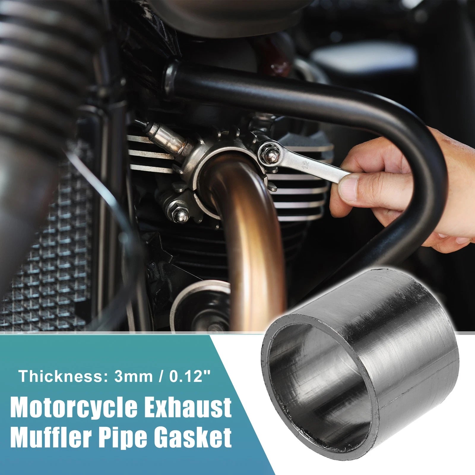 Exhaust Muffler Pipe Gasket for (35mm ID, 41mm OD)