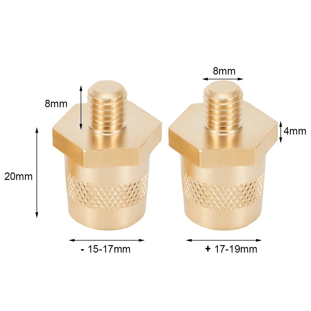 Brass Tone Battery Terminal Connector Post Studs Nuts (M8) for Universal