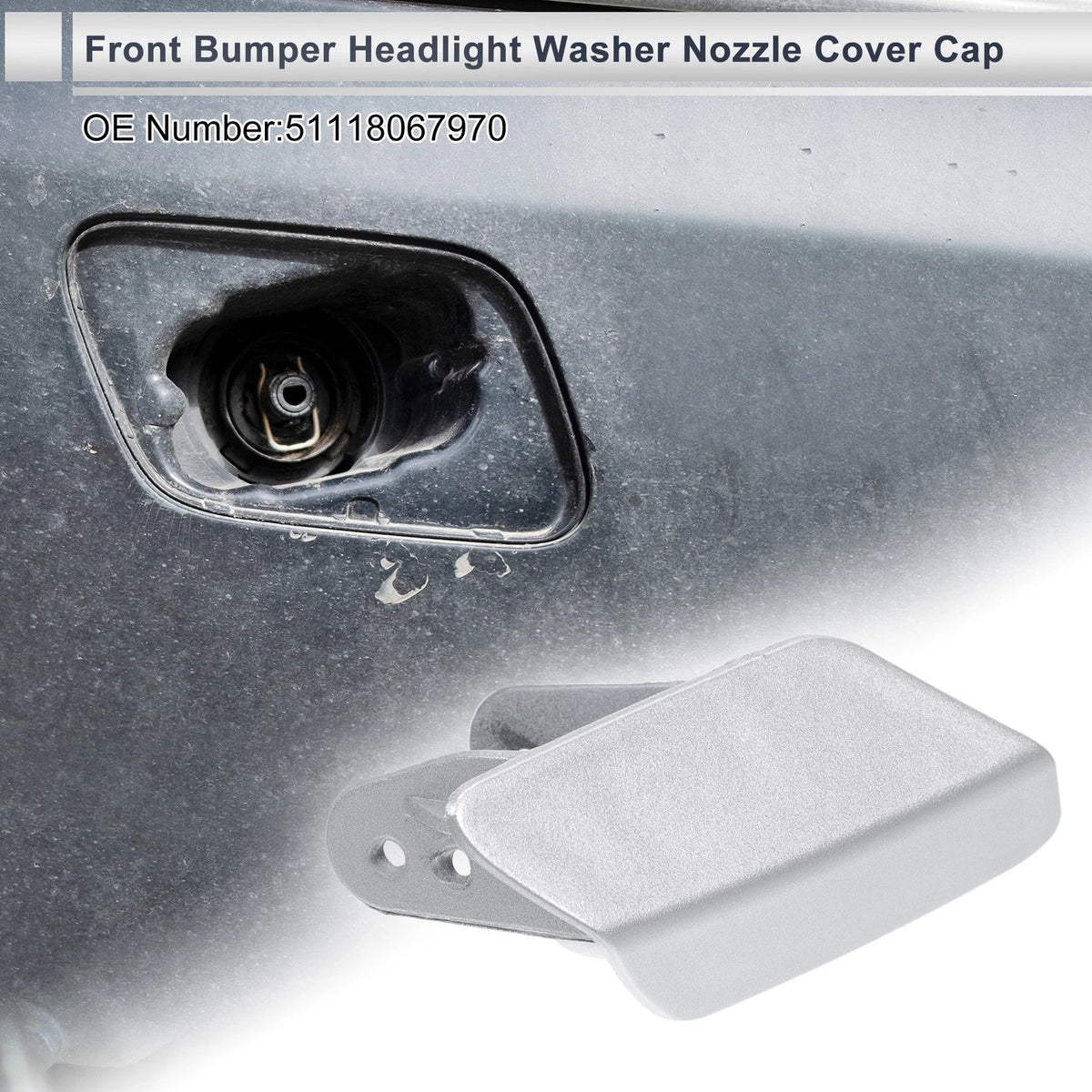 Headlight Washer Nozzle Cover Cap Front Right for BMW 320i (2006–2013)