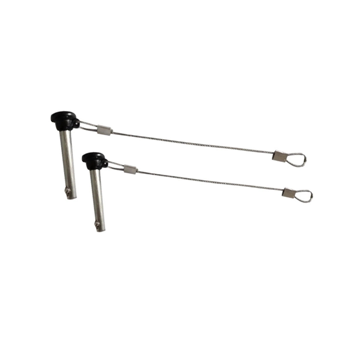 Set of 2 Snap Pins with Lanyard for Bimini Tops and Deck Hinges