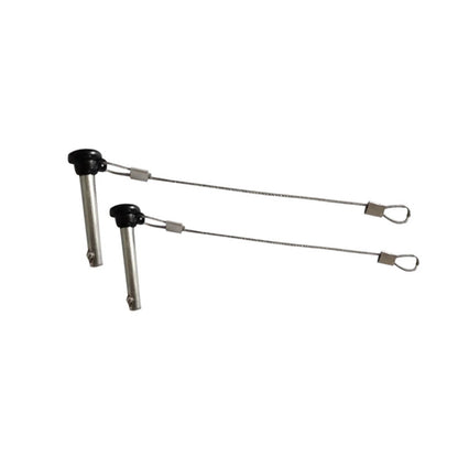 Set of 2 Snap Pins with Lanyard for Bimini Tops and Deck Hinges