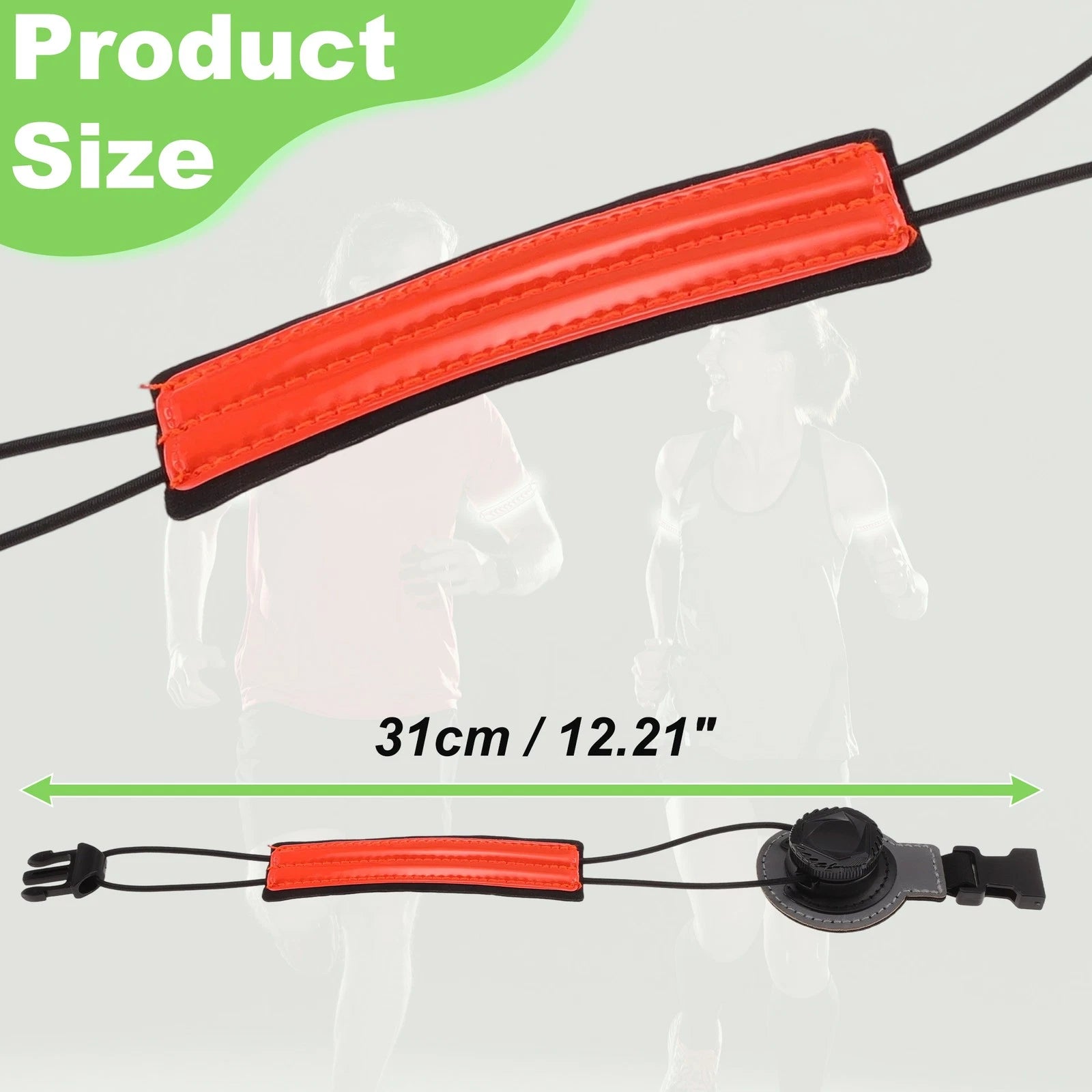 Reflective Bicycle Trouser Clips Adjustable Cycling Bands Set Orange Red for Bike