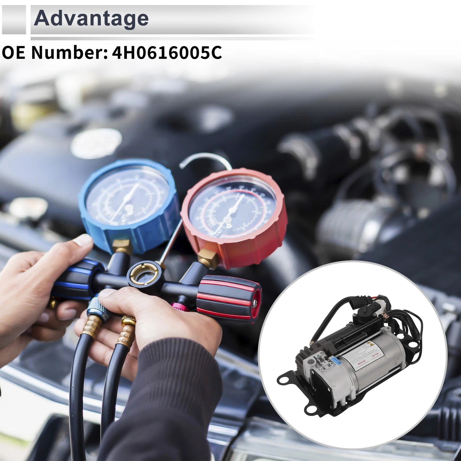 Air Suspension Compressor for Audi A8 Quattro 2011–2017 OEM Replacement