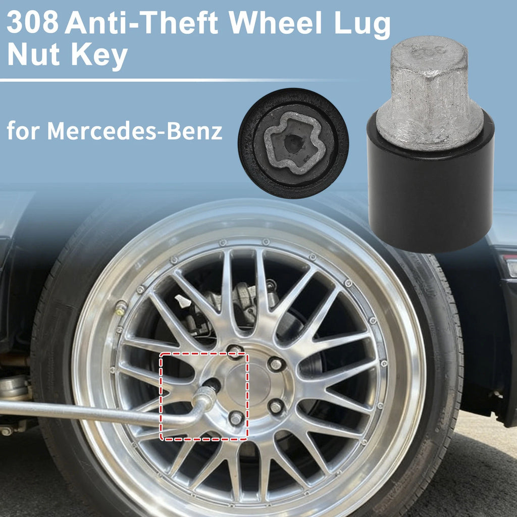 Wheel Lock Lug Nut for Mercedes-Benz (Locking Nut Key Socket Removal Tool)