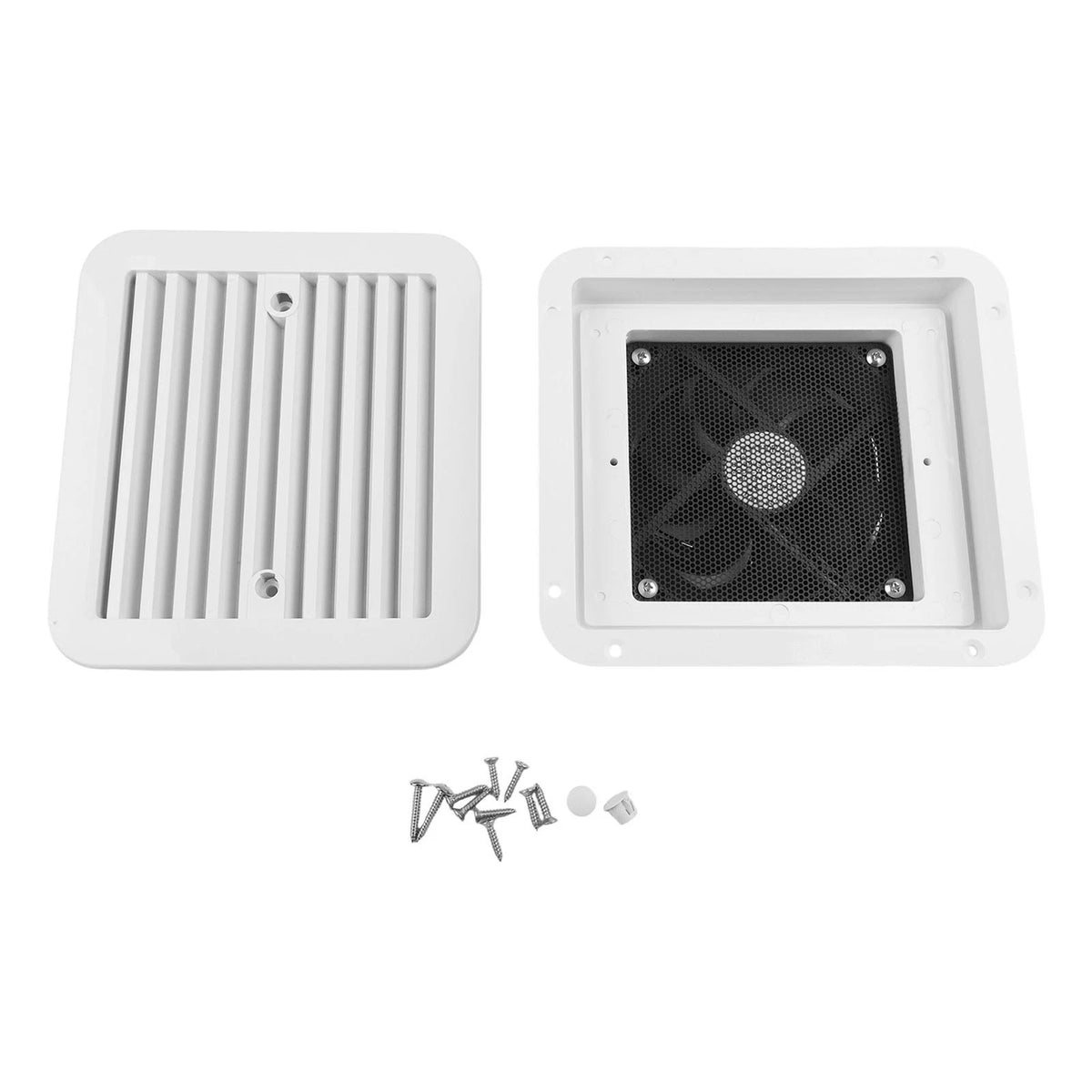 Side Exhaust Vent Fan 24V for RVs and Trailers (Waterproof ABS, Mesh)
