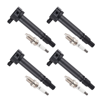 4X Ignition Coil & Spark Plug for Toyota Tacoma 2.4L 2.7L (2000–2004) UF323