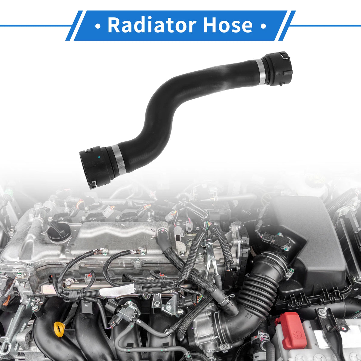 Radiator Hose for Land Rover LR2 (2008–2012) No.LR000931 Rubber 1 Pc