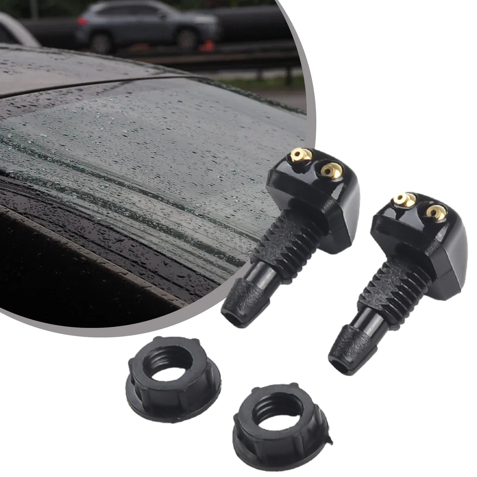 Windshield Washer Nozzle for Car (with Wiper Hole)