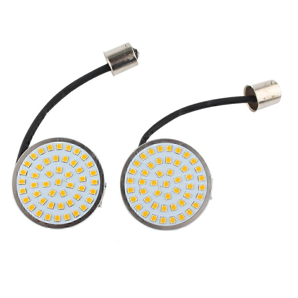 2" Amber LED Turn Signal Inserts for Harley Davidson