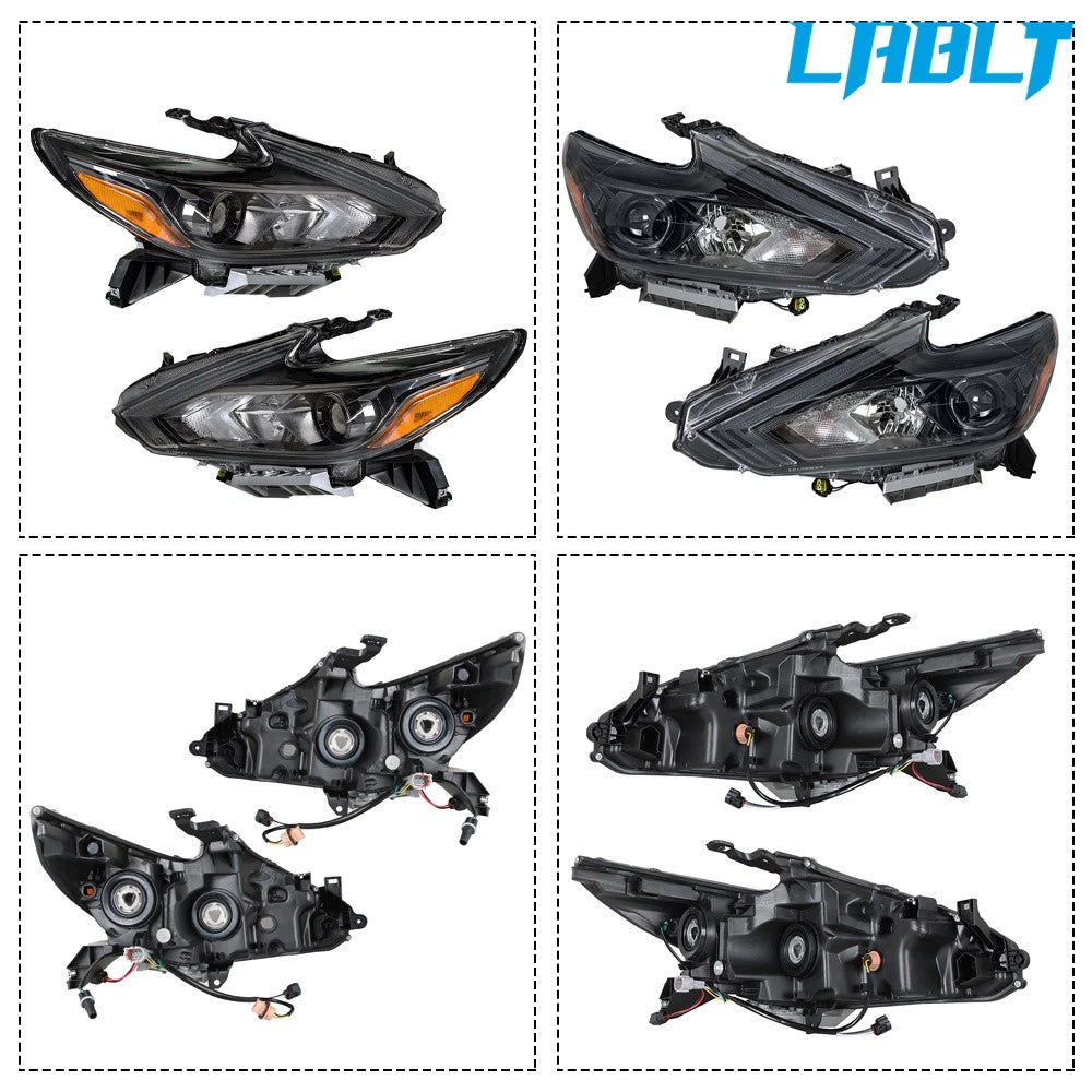 Set of 2 Halogen Headlights for Nissan Altima (2016–2018) LABLT