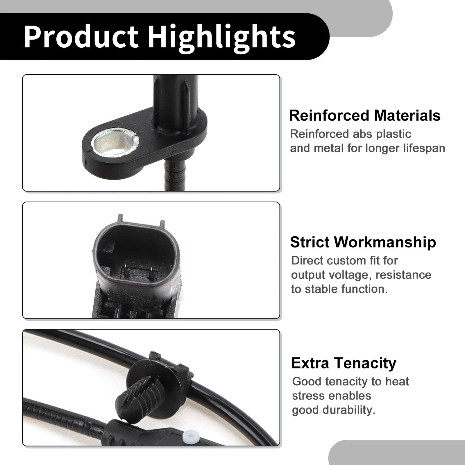 ABS Sensor Rear Left Right Replacement for Dodge Dart (2013–2016)