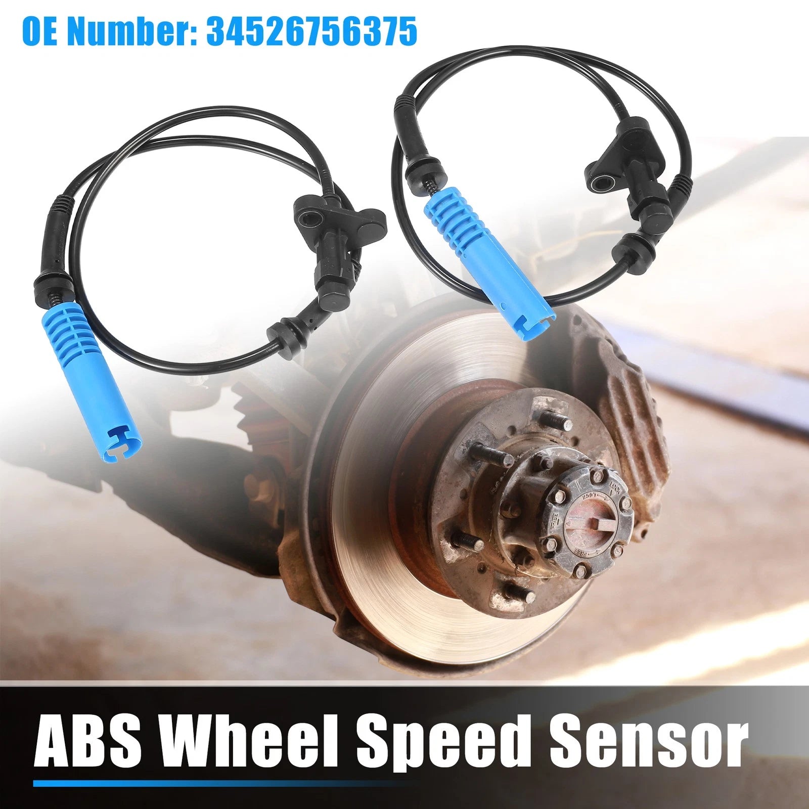 ABS Wheel Speed Sensor Front Left Right 2Pcs for BMW 525i (2004–2010)
