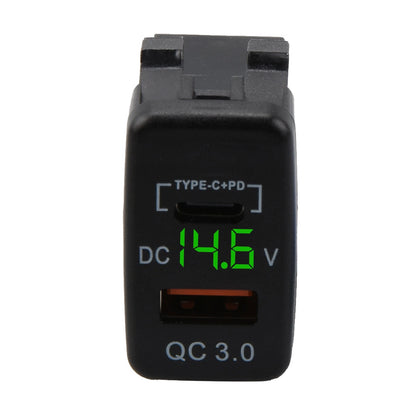 Dual USB QC3.0 Fast Charging Car Charger Socket for Toyota (12-24V)