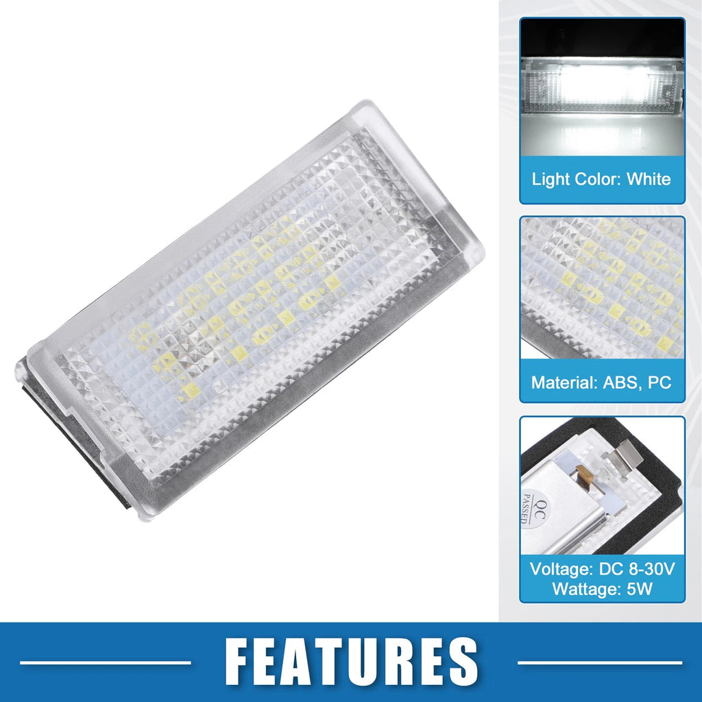 White LED License Plate Light 2PC for BMW 323i 328i E46 (1999–2000)