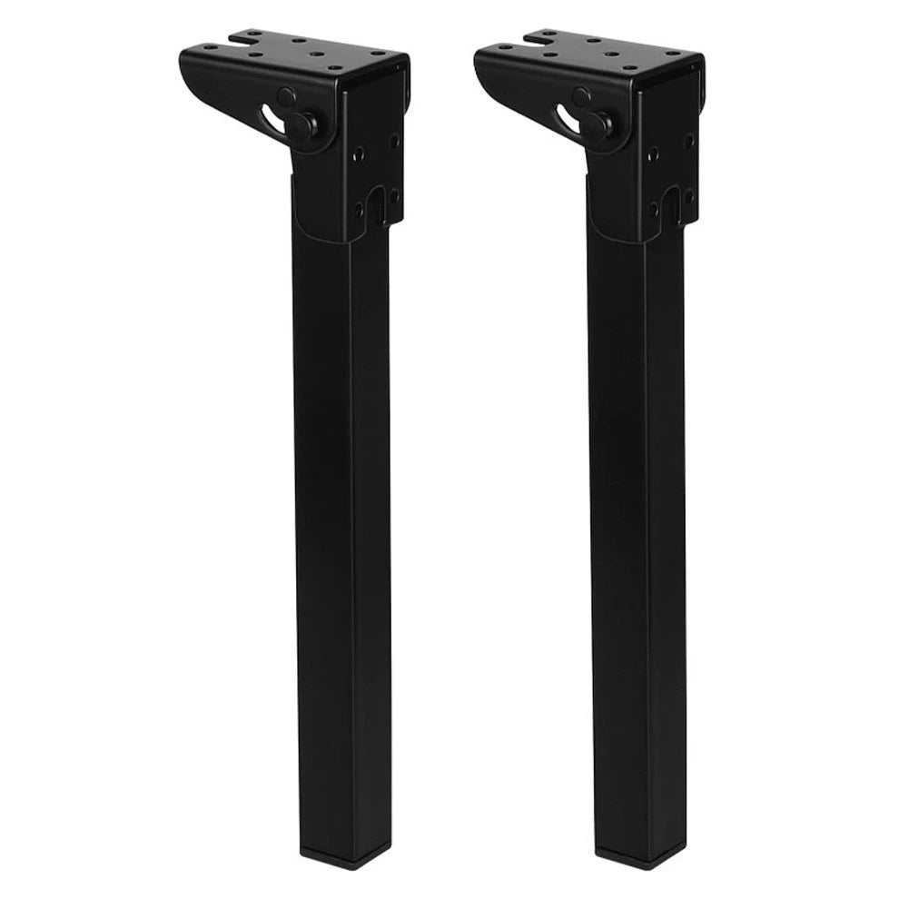 2 Pack Folding Iron Table Legs 90 Degree with Rubber Feet for Tables, Beds, Sofas