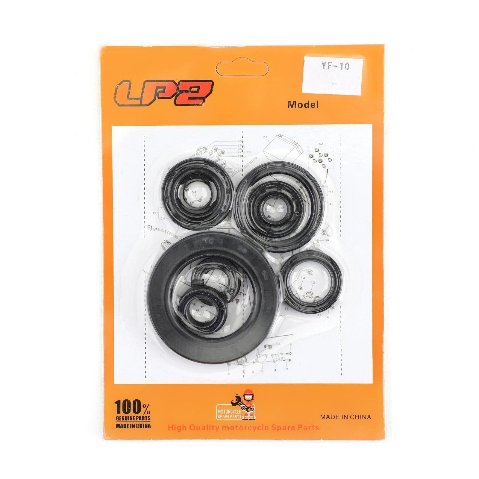 8-Piece Engine Oil Seal Kit for Honda CR250R CR500R (1988–2001)