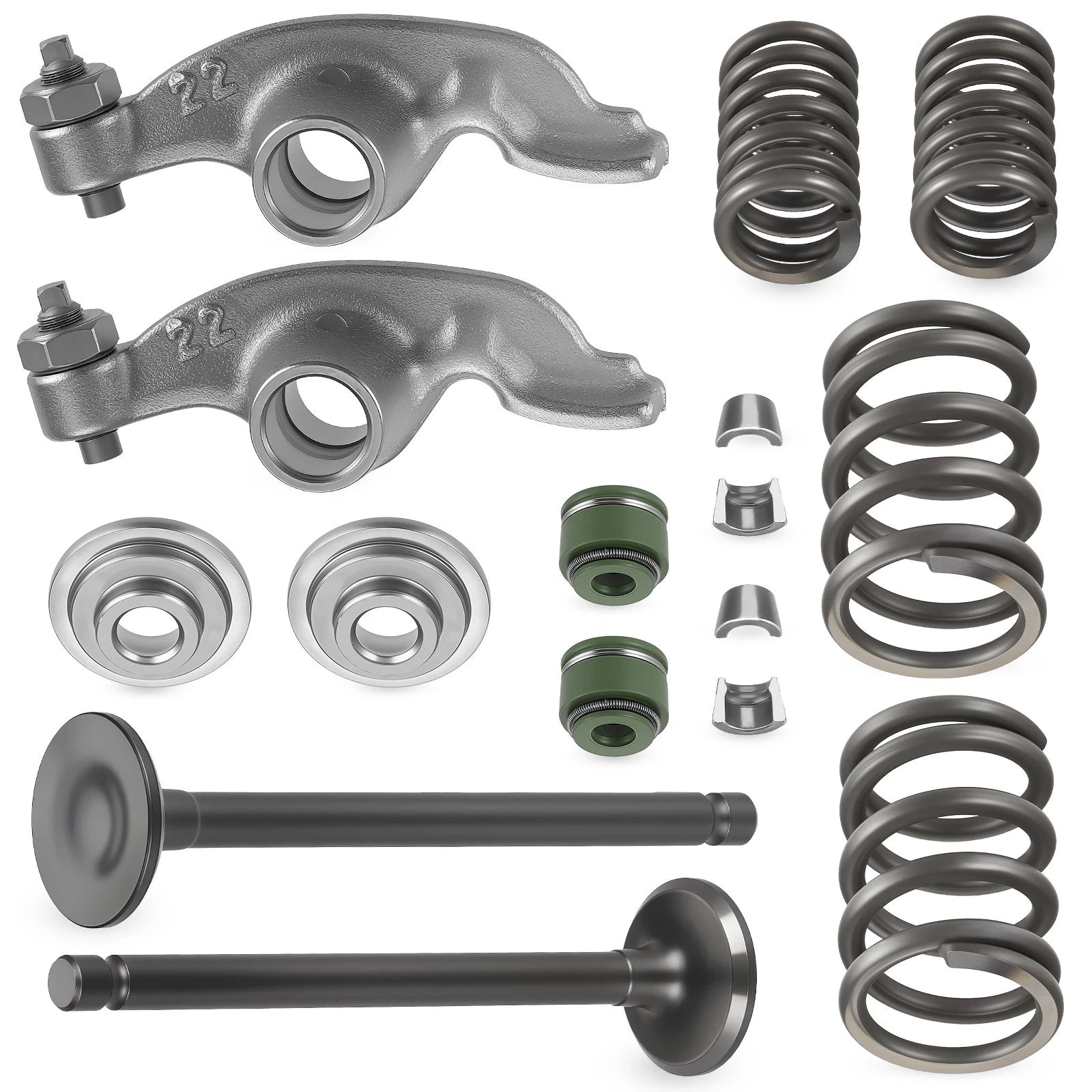 Rocker Arm and Intake Exhaust Valves for Honda CRF80F CRF100F XL100S XL80S XL75