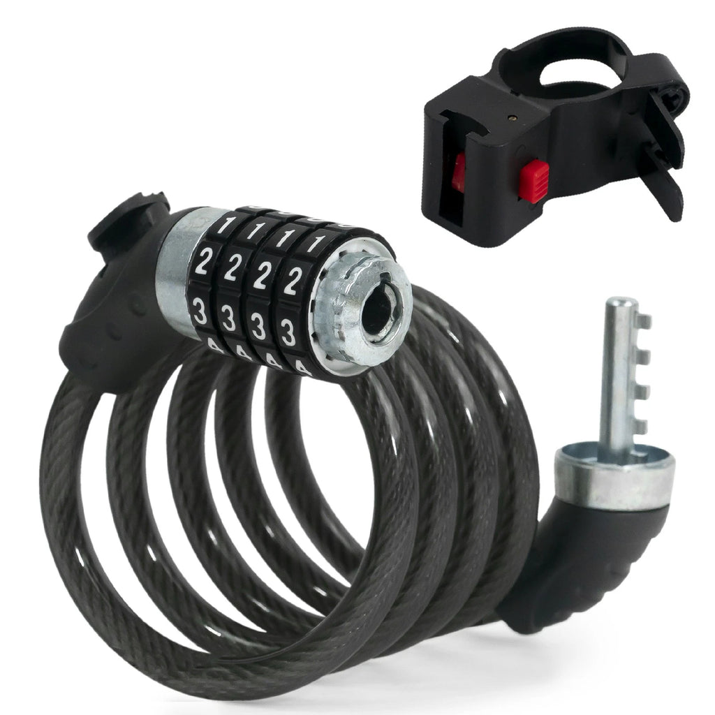 Bike Lock Cable, Combination Anti Theft Resettable Lock for Bicycle