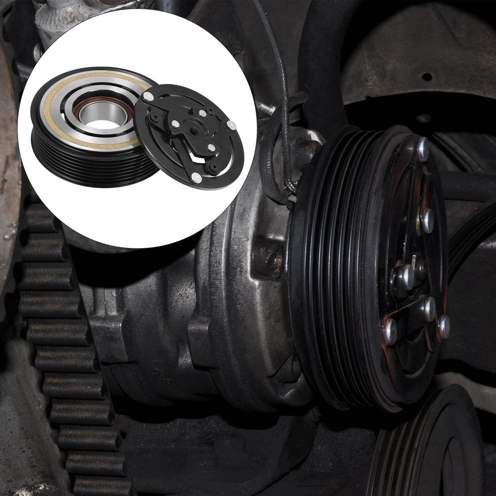 AC Compressor Clutch Kit Pulley Coil Replacement for Honda Civic (2012–2021)