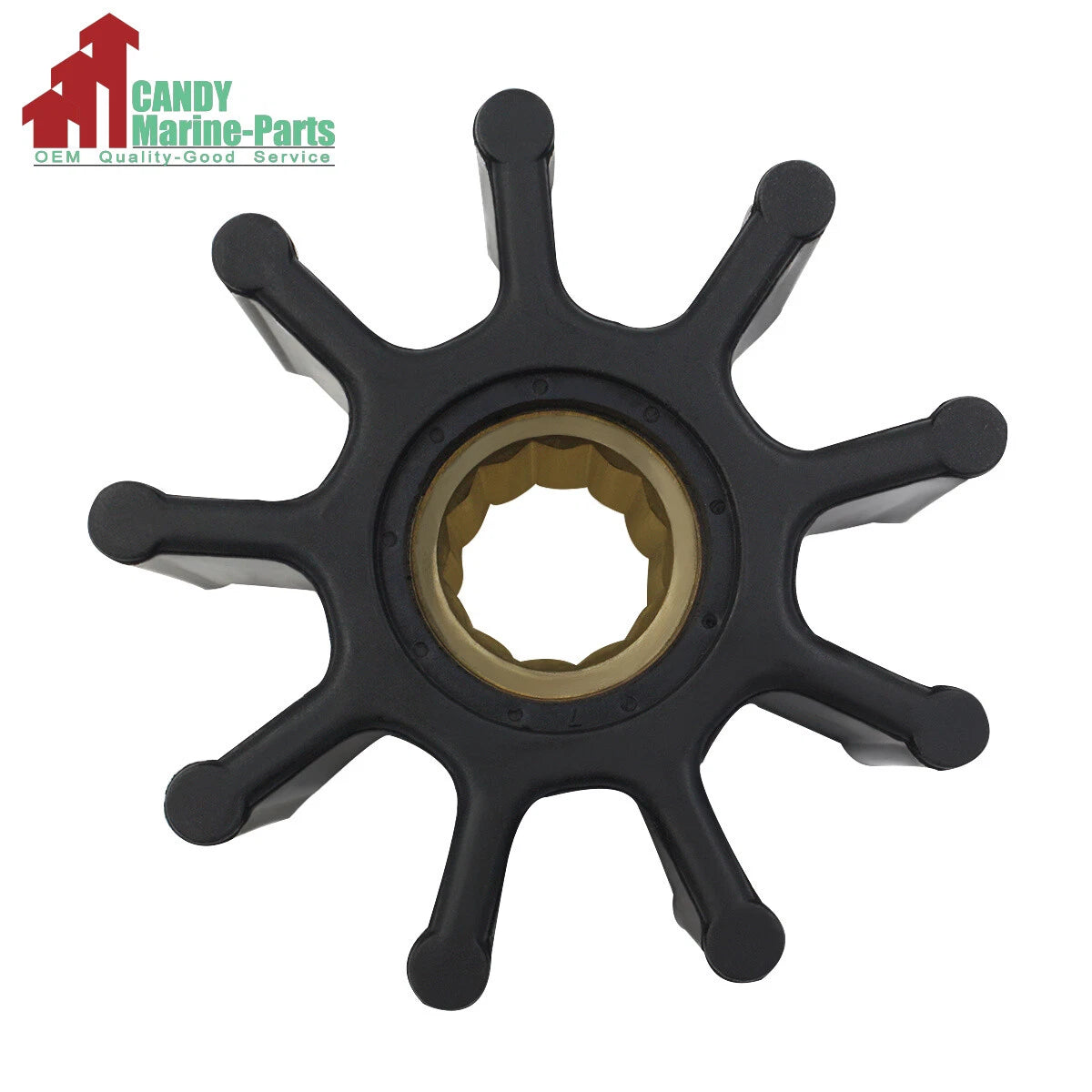 Water Pump Impeller for Yanmar F25CBC (Replaces Kashiyama SP-100, 128620-42201)