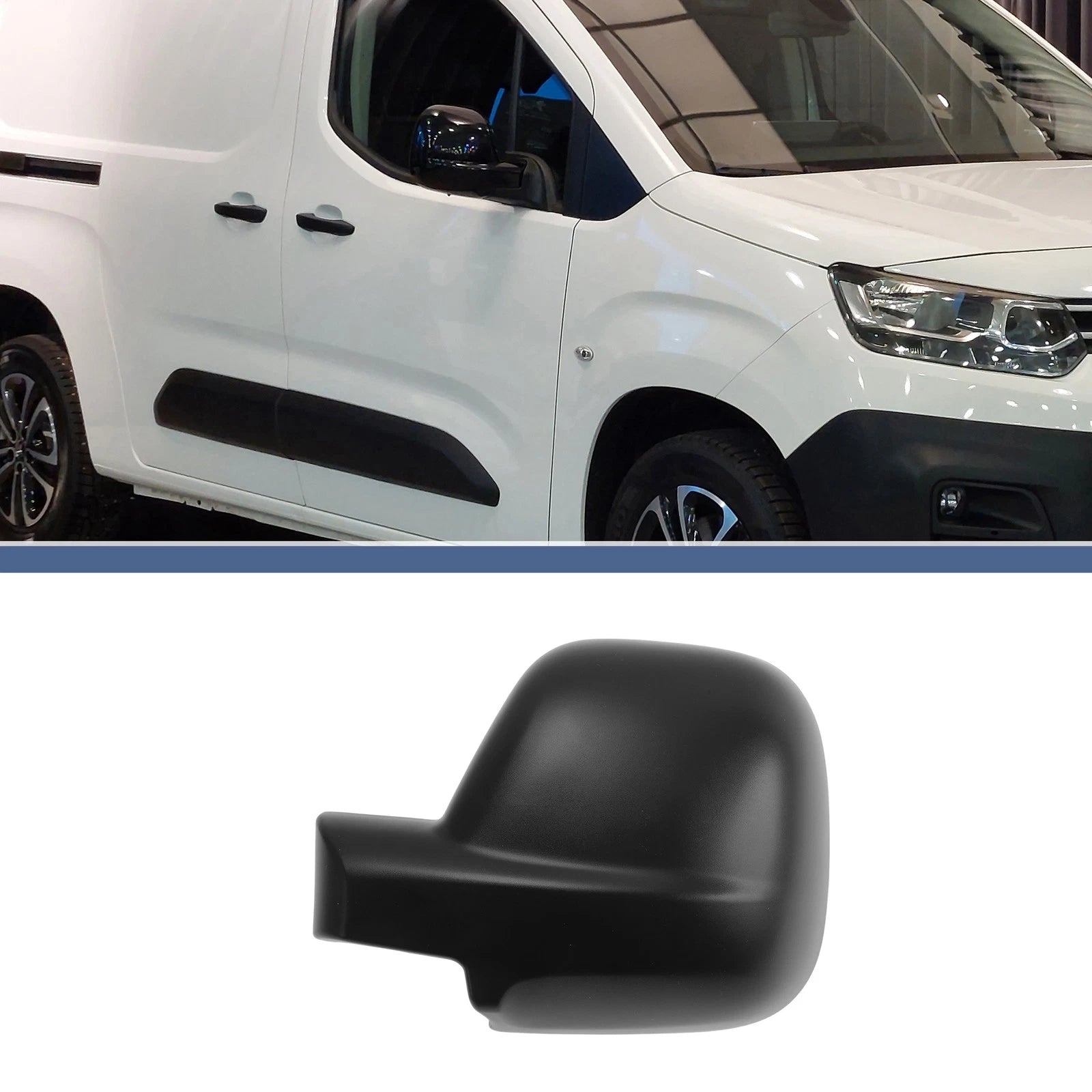 Mirror Cover Cap for Citroen Dispatch/Jumpy (2016–2024) 1 Pc Black