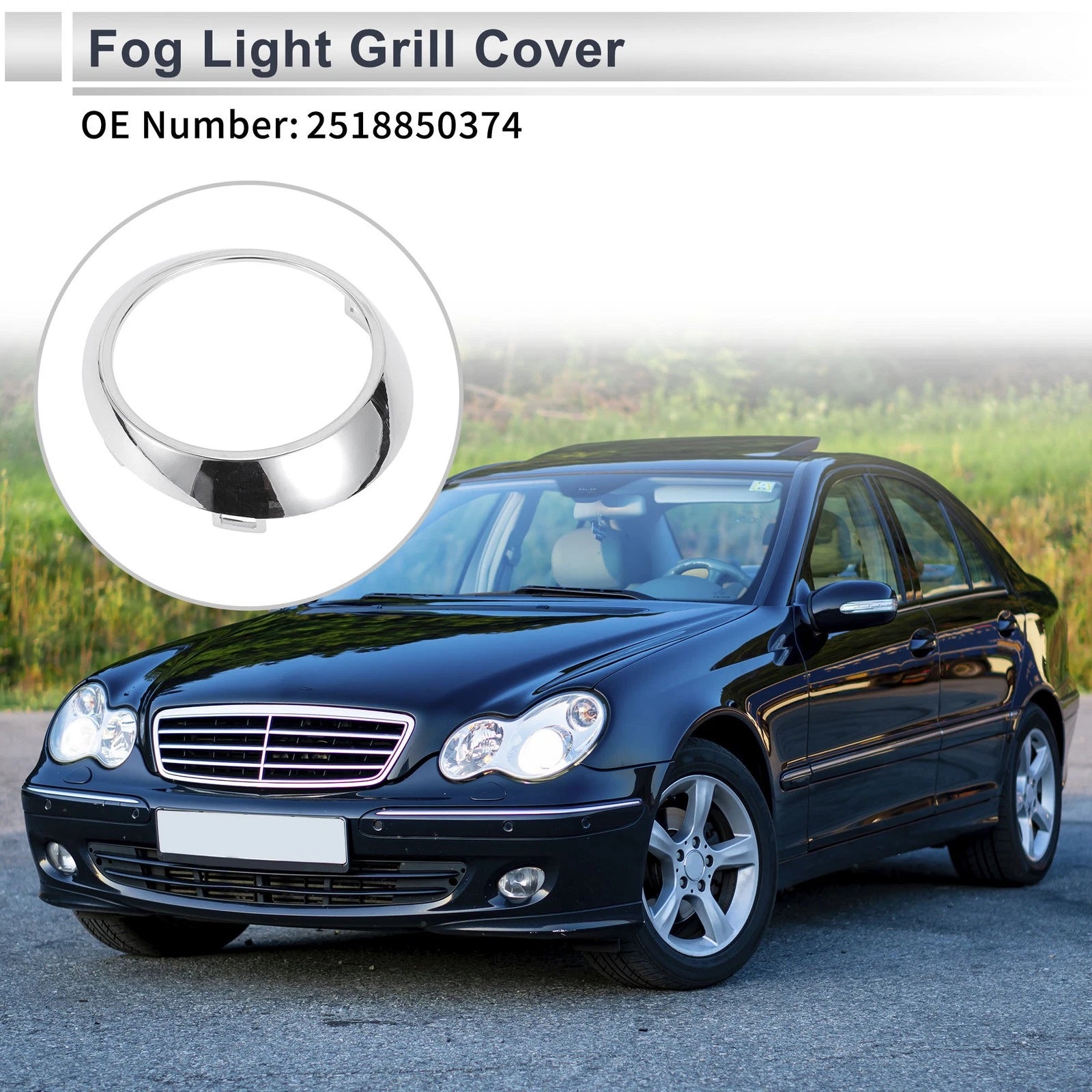 Front Left Fog Light Grill Replacement for Mercedes Benz W251 (2006–2010)