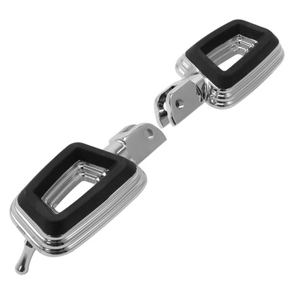 Chrome Driver Rider Footpegs for Harley Softail Low Rider S (2018–2025)