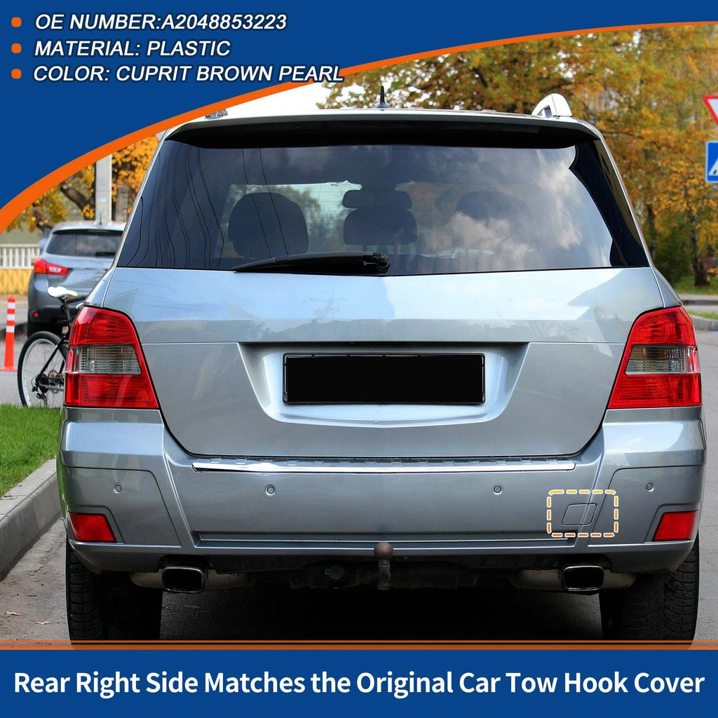 Rear Tow Hook Cover Replacement for Mercedes-Benz X204 (2010–2012) Brown