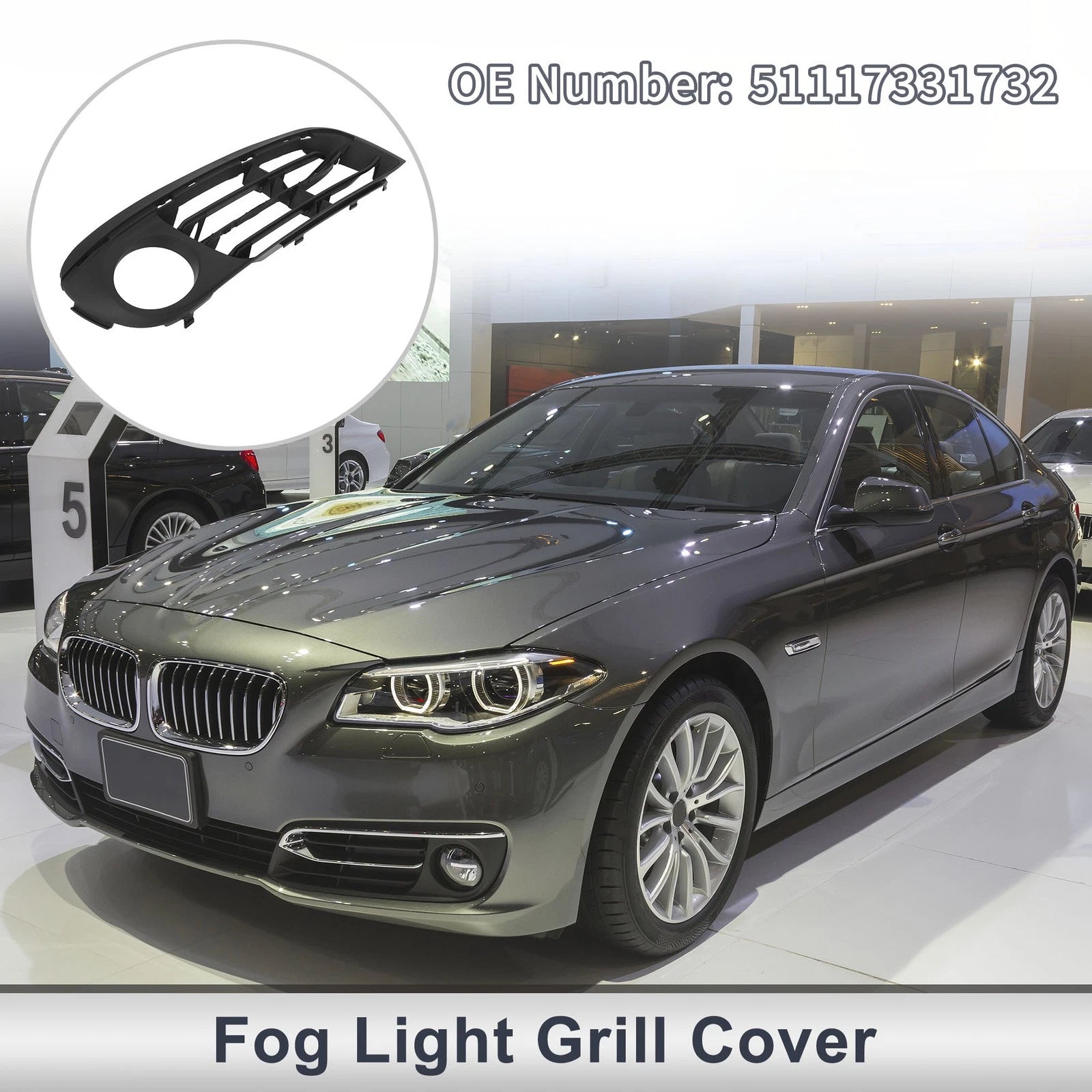 Front Right Fog Light Grill Replacement for BMW 528i (2014–2016)