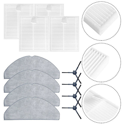 Replacement Side Brush Filter and Mop Cloth Kit for Conga 8490 (2019–2023)