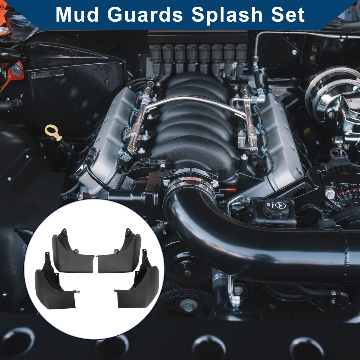 Set of 4 Mud Flaps Splash Guards for Land Rover Discovery 4 (2009–2016)