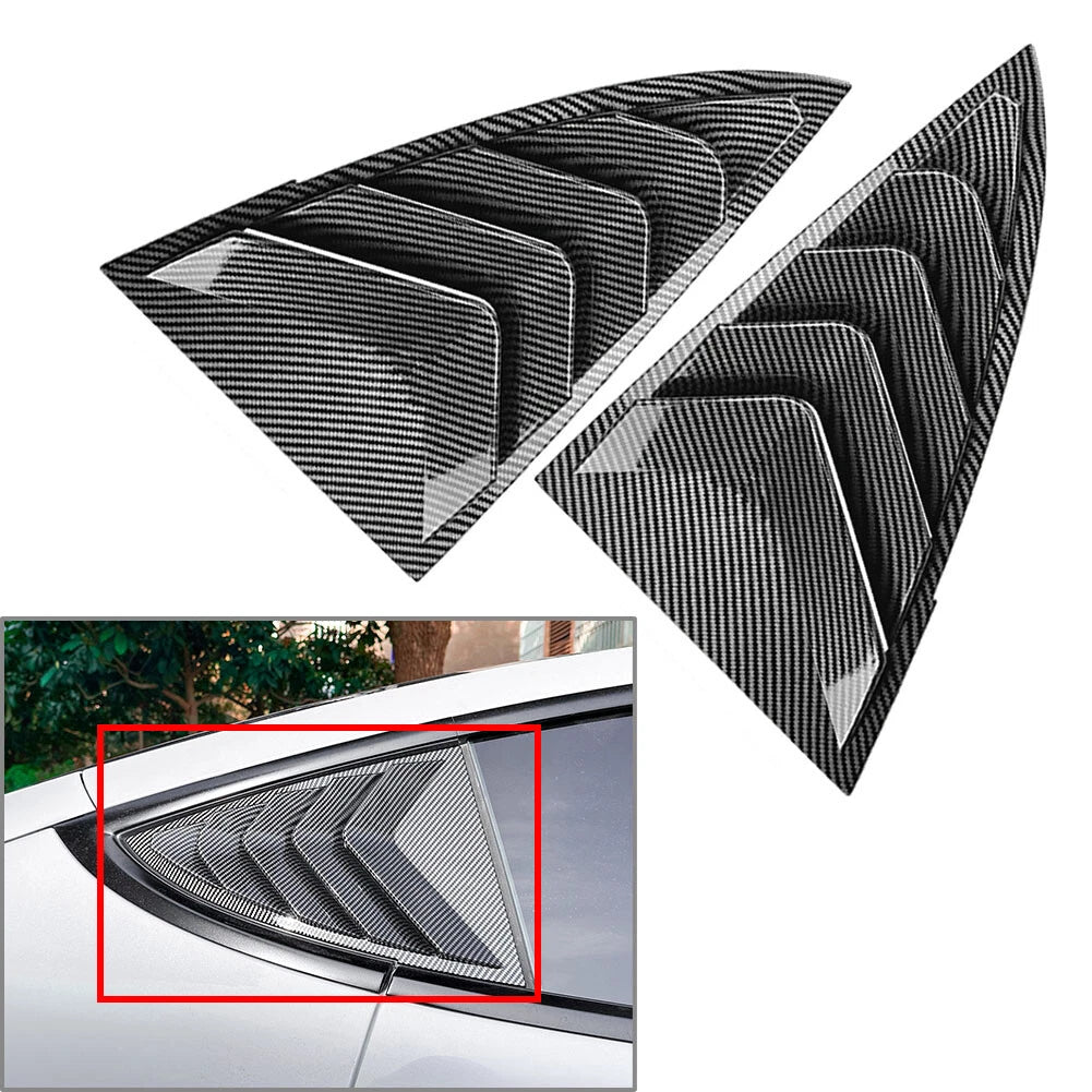 Rear Window Side Vent Shutter Louver Cover Trim for Tesla Model Y (2020–2024)