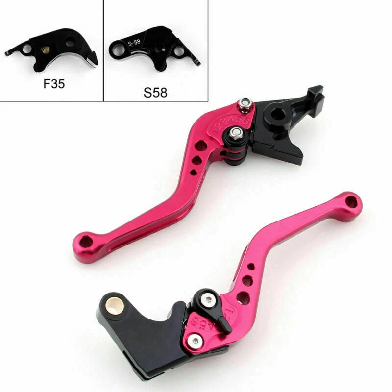Short Brake Clutch Levers for Suzuki GSXR600 GSXR750 GSXR1000 (2005–2010) Red