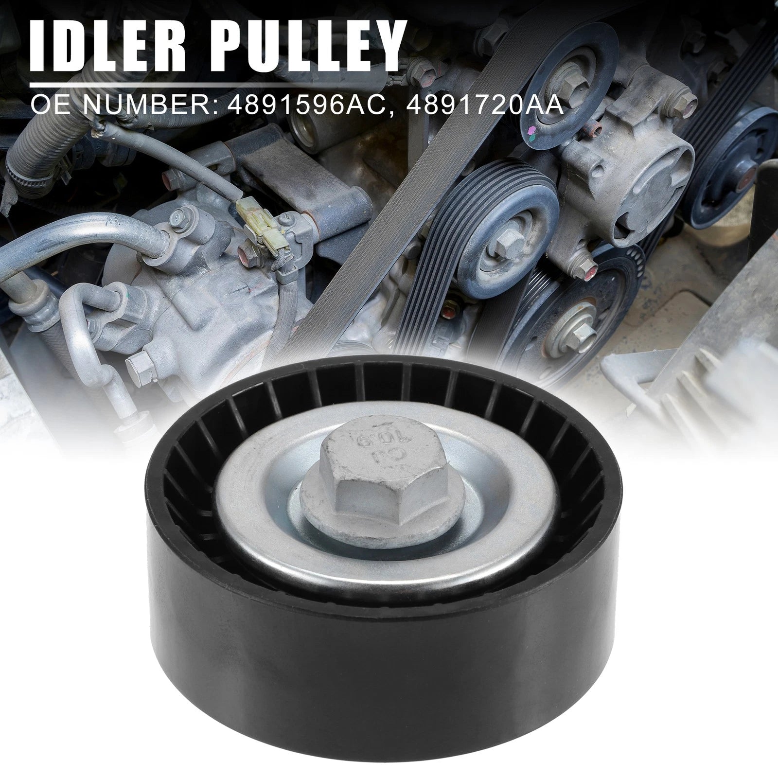 Accessory Drive Belt Idler Pulley Replacement for Dodge Journey (2009–2019)