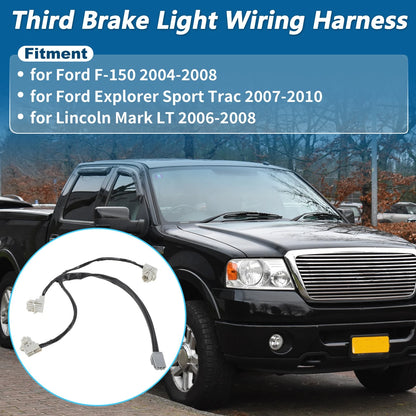 Set of 2 Third Brake Light Wire Harness for Ford F150 Explorer Sport Trac (2004–2008)