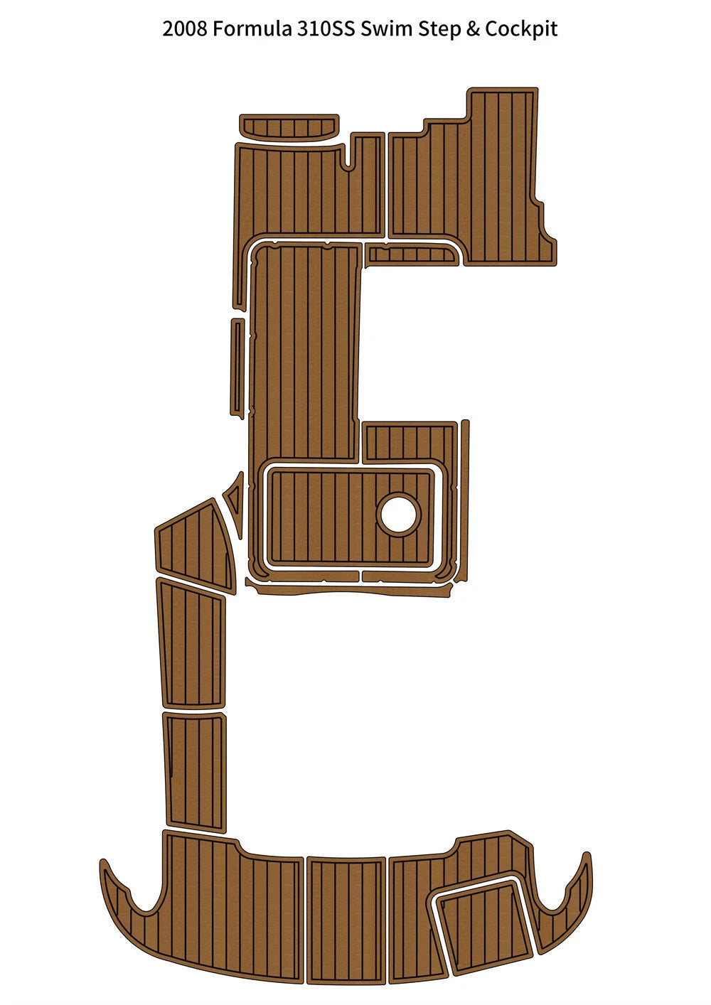 EVA Foam Teak Cockpit Mat for Formula 310SS (2008)