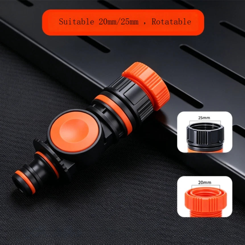 Rotating Quick Connect Faucet Fitting for Universal Use (ABS, Anti-Tangle)
