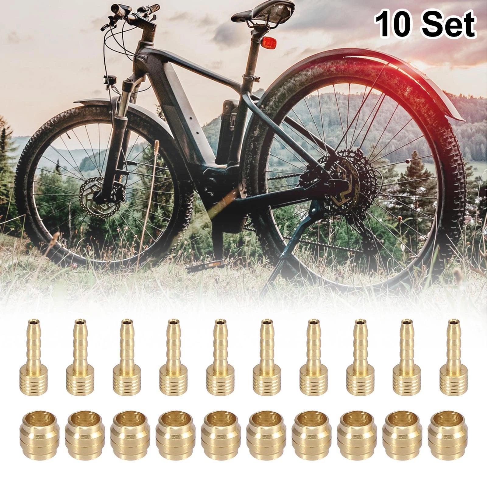 Hydraulic Brake Olive and Brass Connecting Insert Kit for Magura Bicycle (10 Sets)