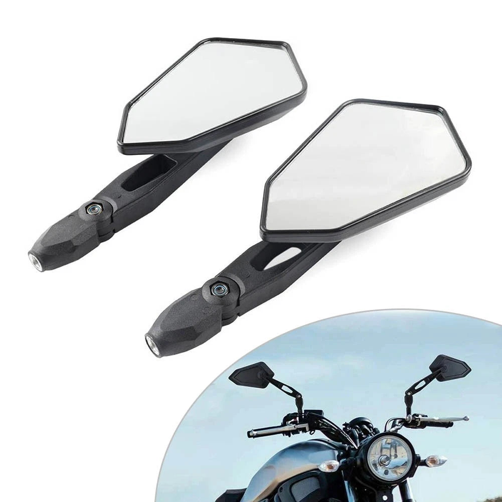 Rear View Side Mirrors 10mm for Cruiser Chopper Scooter ATV