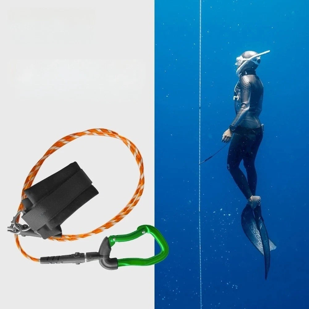 Rotatable Diving Rope 140cm with Safety Buckle for Divers