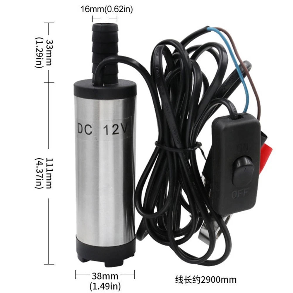 12V DC Oil Pump for Diesel Water Pump (Portable, Compact Design)