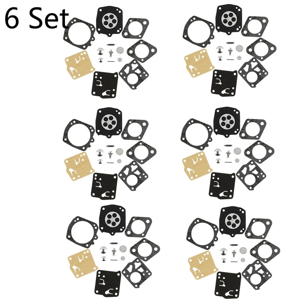 Set of 6 Carburetor Repair Kits for Tillotson RK-23HS RK-17HS Homelite X-12