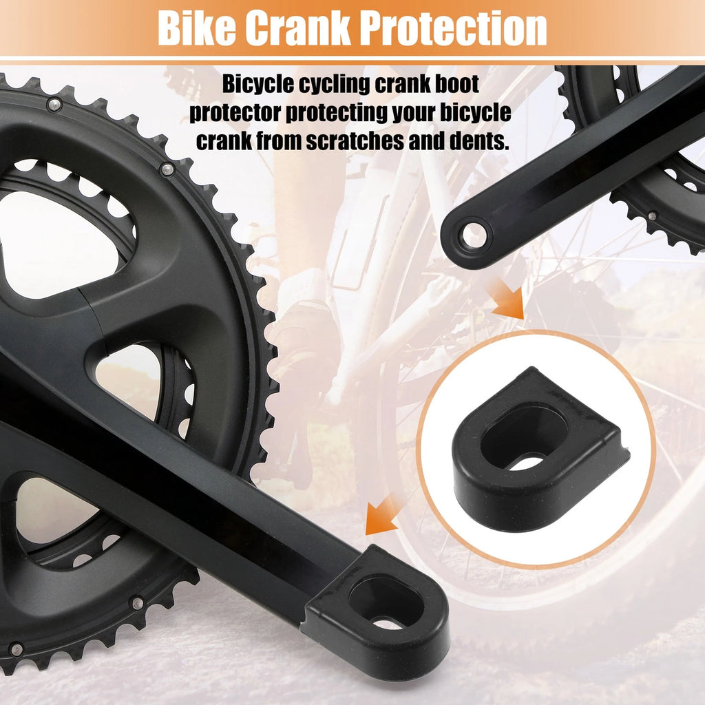 2pcs Bicycle Crank Boot Protector Silicone Replacement for Bike Cycling (—)