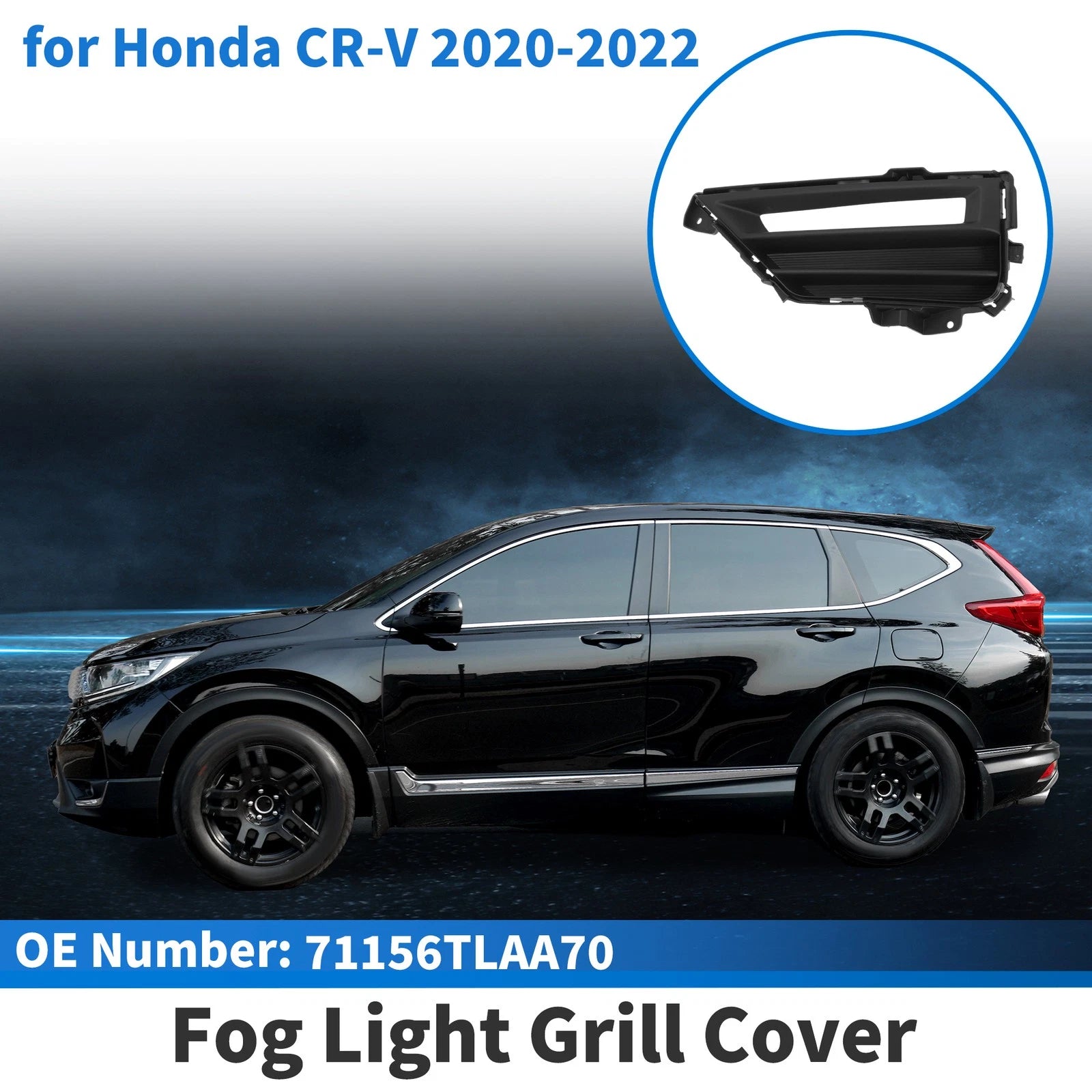 Front Left Fog Light Grill Replacement for Honda CR-V (2020–2022)