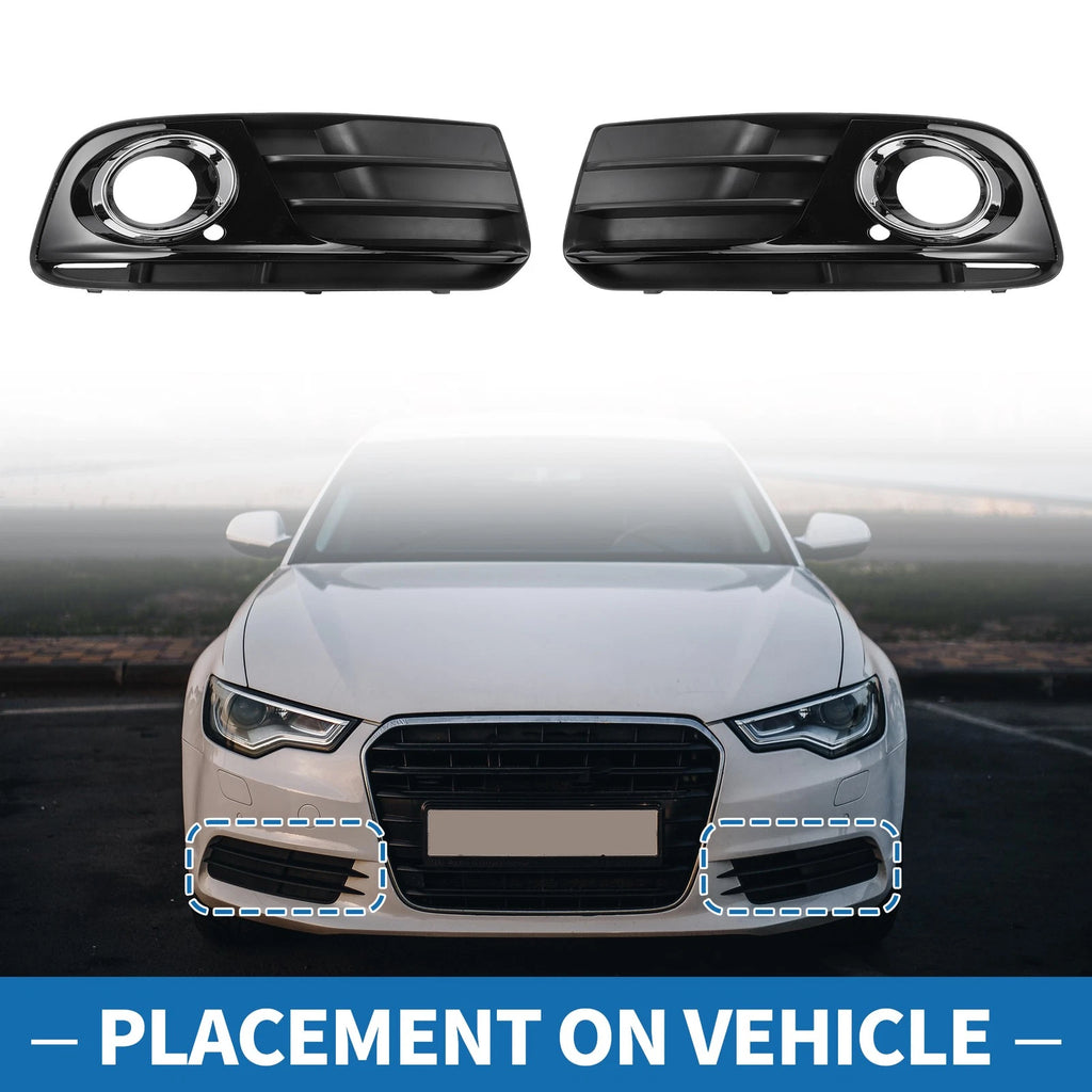 Pair Front Fog Light Grill Replacement for Audi Q5 (2013–2017)